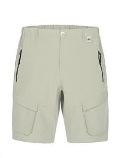 Mapamyumco Mens Quick Dry Stretch Cargo Hiking Shorts for Travel Lightweight Zi