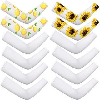 6 Pairs Sublimation Blank Arm Sleeves Cooling UV Protection Sleeves Sublimation 