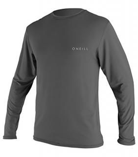 O'Neill Men's Basic Skins UPF 30 + Long Sleeve Sun Shirt Graphite Large