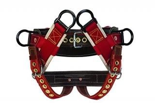 Weaver Leather WLC 160 Saddle with 2 Nylon Leg Straps Brown/Red Small