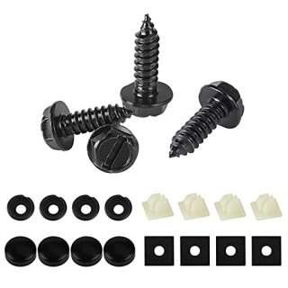 LivTee Rustproof License Plate Screws for Securing License Plates Frames and Cov
