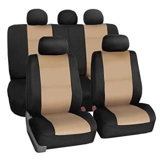 FH Group FB083BEIGE115 Full Set Neoprene Seat Cover Semi-Universal Neoprene Wate