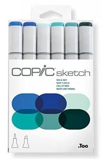 Copic Markers 6-Piece Sketch Set Sea and Sky by Copic Marker