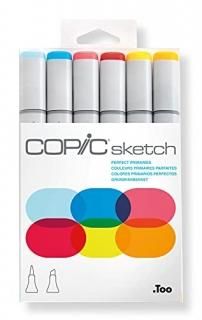 Copic Markers 6-Piece Sketch Set Perfect Primaries by Copic Marker