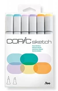Copic Markers 6-Piece Sketch Set Pale Pastels by Copic Marker