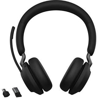 Jabra Evolve2 65 MS Wireless Headphones with Link380a Stereo Black  Wireless Blu