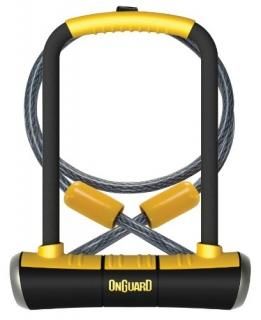 OnGuard Pitbull DT U-Lock with 4-Inch Cinch Loop Cable Black 4.53 x 9.06-Inch by