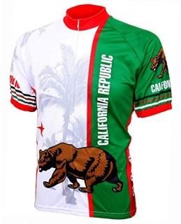 BDI Cycling Apparel Men's California Flag Cycling Jersey X-Large Multicolor