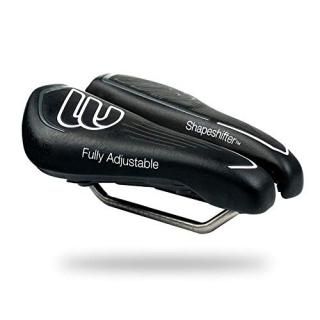 BiSaddle SRT Super Short Noseless Adjustable Bicycle Saddle Black with Titanium 