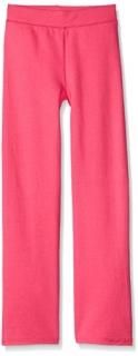 Hanes Big Girls' ComfortSoft EcoSmart Open Bottom Fleece Sweatpant Amaranth L