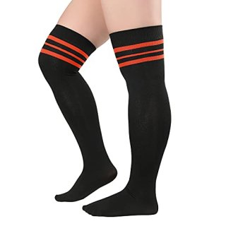 Zando Plus Size Thigh High Socks for Thick Thighs Plus Size Knee High Socks Non 