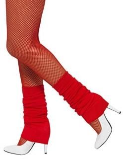 One Size Red - Smiffy's Unisex Adult Leg warmers