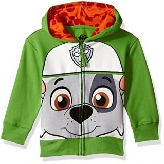 Nickelodeon Toddler Boys' Paw Patrol Character Big Face Zip-Up Hoodies Green 3T