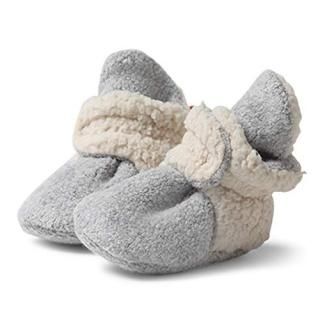 Zutano Cozie Baby Booties Furry Heather Gray Heather Gray 3 顼 졼