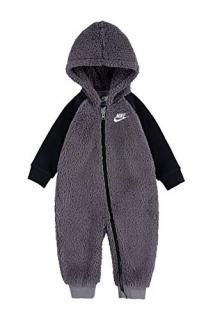Nike Baby`s Faux Sherpa Hooded Coverall Anthracite66F811-G4T/Black 6 Months