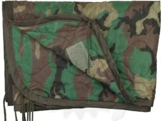 Poncho Liner Woodland Camo Previously Issued by U.S. Military