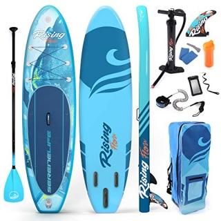 SereneLife Inflatable Stand Up Paddle Board 6 Inches Thick with Premium SUP Acce