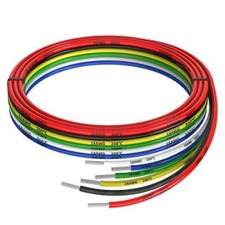18awg Silicone Electrical Wire Cable 6 Colors 5ft Each 18 Gauge Hookup Wires kit