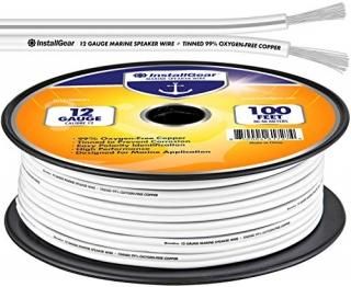 InstallGear 12 Gauge Tinned OFC Heavy Duty Boat Marine Speaker Wire 100 feet