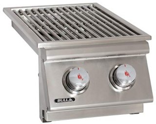 Bull Outdoor Products 30008 Liquid Propane Slid-In Double Side Burner Front and 