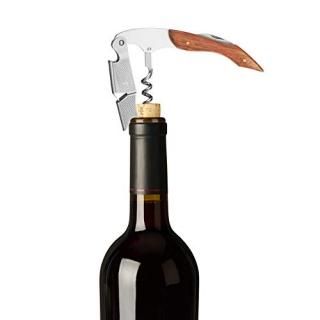 True 2036 Sommelier Double-Hinged Wood Handle Professional Waiter's Corkscrew 0.