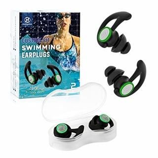 2 Pairs Ear Plugs for Swimming Adults Hearprotek Reusable Custom-fit Swim Water 