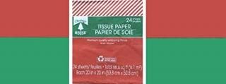 24 Red & Green Christmas Tissue Paper Solid Colors by Greenbrier
