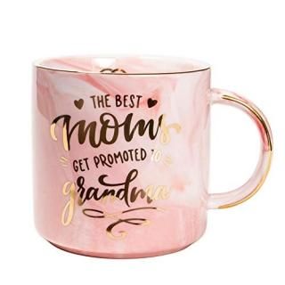 Vilight New Grandma Gifts Grandmother Mug - THE BEST MOM GET PROMOTED TO GRANDMA