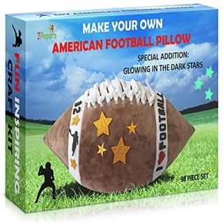 2Pepers Make Your Own American Football Pillow Arts and Crafts Kit for Kids Toy 