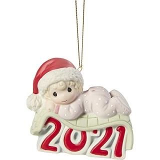 Baby's 1st Christmas Dated Girl Ornament