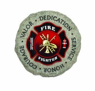 Spoontiques Firefighter Stepping Stone by Spoontiques Inc.
