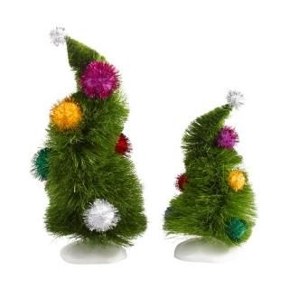 Department 56 Grinch Villages Wonky Trees Set of 2