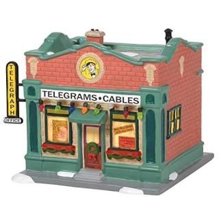 Department 56 A Christmas Story Village Hohman Telegraph Office Lit Building 5.4