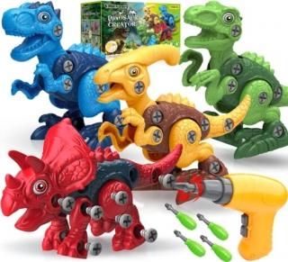 Dinosaur Toys for 3 4 5 6 7 Year Old Boys Take Apart Toys with Electric Drill fo