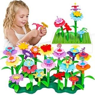 IQKidz 3-6 Years Old Toddler Toys - Flower Garden Building Toy and Insect Pegs G