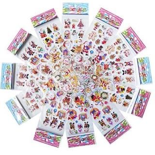 Adam Victor Merry Christmas Holiday Creative 3D Puffy Sticker Assortment 120+ St