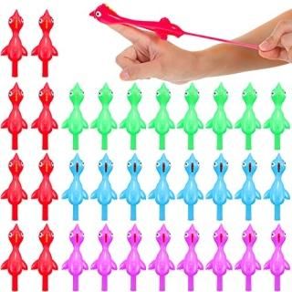 Sumind 32 Pieces Sling Shot Chicken Catapult Toy Flying Chicken Toy Stretchy Chi