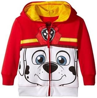 Nickelodeon Toddler Boys' Paw Patrol Character Big Face Zip-Up Hoodies Marshall 
