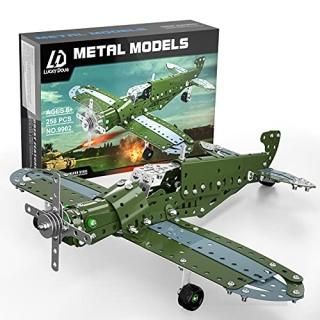 Lucky Doug Building Toys Model Airplane Set -258 Pieces DIY Building Stem Projec