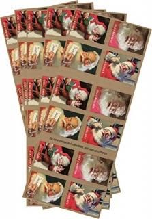 Sparkling Holidays Christmas Santa USPS Forever Stamps 5 Booklets 100 Stamps