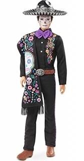 Barbie 2021 Dia De Muertos Ken Doll 12-in Wearing Embroidered Shirt Serape & Som
