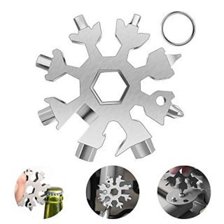 18-in-1 Snowflake Multi Tool Stainless Steel Snowflake Bottle Opener/Flat Philli