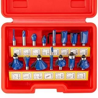 Hiltex 10100 Tungsten Carbide Router Bit Set 15 Piece by Ridgerock Tools Inc. 