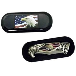 Sigma Impex Treasure Gurus USA Flag & American Bald Eagle Head Shaped Folding Po