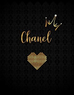 Chanel Black Personalized Lined Journal with Inspirational Quotes
