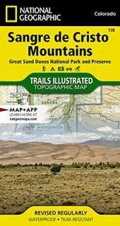 National Geographic Trails Illustrated Map Sangre de Cristo Mountains Great Sand