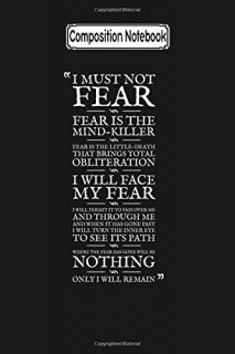 Composition Notebook Litany Against Fear Dune - Trending Notebook for Mother Fat