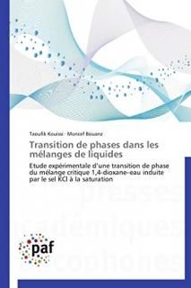 Transition de phases dans les m?langes de liquides Etude exp?rimentale dune tra