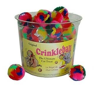 Cancor Innovations Mini Crinkle Ball Cat Toy 50 Pack
