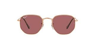 Ray-Ban RB3548N Flat Lens Sunglasses Rose Gold/Polarized Purple 51 mm